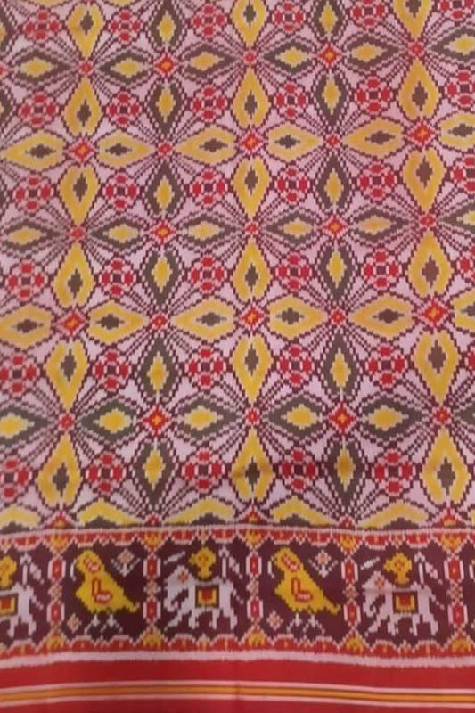 Exquisite Multicolor Semi Patan Patola Handloom Pure Silk Saree - Luxurion World