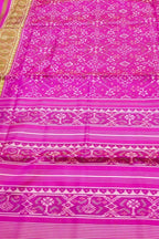 Pink Patola Handloom Pure Silk Rajkot Patola Saree - Luxurion World