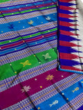 Grey Sambalpuri Handloom Pure Silk Saree - Luxurion World