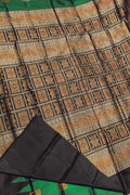 Stunning Green Handloom Ikat Silk Saree from Sambalpur - Luxurion World