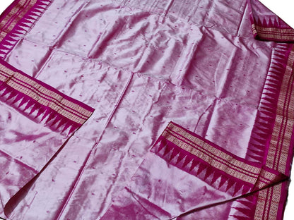 Pure Silk Sambalpuri Handloom Ikat Saree in Pink: A Timeless Classic - Luxurion World