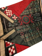 Exquisite Red Sambalpuri Ikat Handloom Silk Saree: A Timeless Elegance - Luxurion World