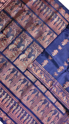 Blue Swarnachari Handloom Pure Silk Saree - Luxurion World