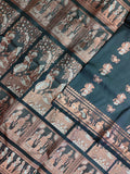 Black Baluchari Handloom Pure Silk Saree - Luxurion World