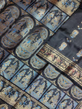 Black Baluchari Handloom Pure Silk Saree - Luxurion World