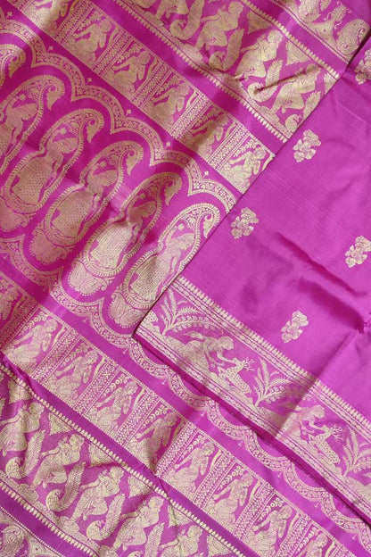 Pink Baluchari Handloom Pure Silk Saree