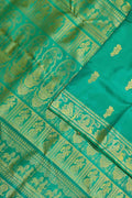 Green Baluchari Handloom Pure Silk Saree - Luxurion World