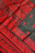 Black Baluchari Handloom Pure Silk Saree - Luxurion World