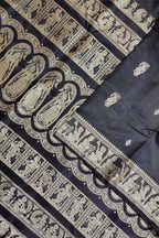 Black Baluchari Handloom Pure Silk Saree - Luxurion World