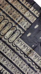 Black Baluchari Handloom Pure Silk Saree - Luxurion World