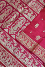Pink Baluchari Handloom Pure Silk Saree - Luxurion World