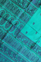Blue Baluchari Handloom Pure Silk Saree - Luxurion World