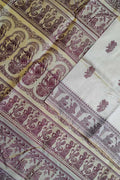 Pastel Baluchari Handloom Pure Silk Saree - Luxurion World