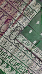 Green Baluchari Handloom Pure Silk Saree - Luxurion World