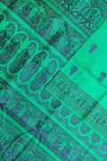 Green Baluchari Handloom Pure Silk Saree - Luxurion World