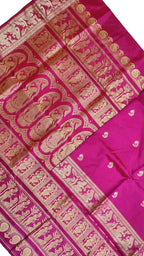Pink Baluchari Handloom Pure Silk Saree - Luxurion World