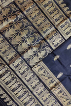 Black Baluchari Handloom Pure Silk Saree - Luxurion World