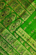 Green Baluchari Handloom Pure Silk Saree - Luxurion World