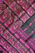 Black Baluchari Handloom Pure Silk Saree - Luxurion World