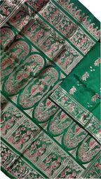 Exquisite Green Handloom Swarnachari Pure Silk Saree: A Timeless Masterpiece - Luxurion World