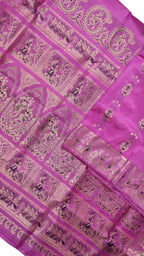 Elegant Pink Handloom Swarnachari Pure Silk Saree - Luxurion World