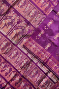 Elegant Purple Handloom Swarnachari Silk Saree: A Timeless Classic - Luxurion World