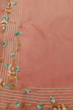 Pink Trendy Organza Sequins And Beads Work Saree - Luxurion World