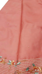 Pink Trendy Organza Sequins And Beads Work Saree - Luxurion World