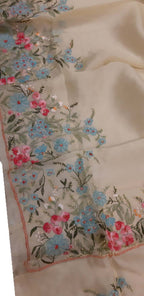 Pastel Embroidered Trendy Organza Beads Work Saree - Luxurion World