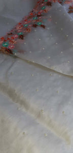 Blue Embroidered Trendy Organza Beads Work Saree - Luxurion World