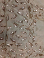 Green Trendy Velvet Sequins And Zardozi Work Saree - Luxurion World
