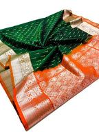 Green Handloom Venkatgiri Pure Silk Saree - Luxurion World