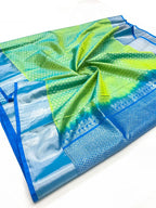 Green Handloom Venkatgiri Pure Silk Saree - Luxurion World