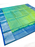 Green Handloom Venkatgiri Pure Silk Saree - Luxurion World