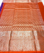 Purple Handloom Venkatgiri Pure Silk Saree - Luxurion World