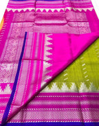 Green Handloom Venkatgiri Pure Silk Saree - Luxurion World