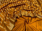 Yellow Banarasi Silk Unstitched Three Piece Suit Set - Luxurion World