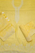 Shop the Latest Yellow Banarasi Embroidered Chanderi Silk Suit Set - Perfect for Any Occasion! - Luxurion World