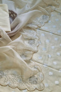 Stunning Pastel Banarasi Chanderi Suit Set with Cutdana Work & Organza Dupatta - Luxurion World