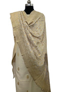 Pastel Banarasi Handloom Pure Moonga Silk Three Piece Unstitched Suit Set - Luxurion World