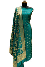 Timeless Classic: Elegant Green Banarasi Silk Suit - Luxurion World