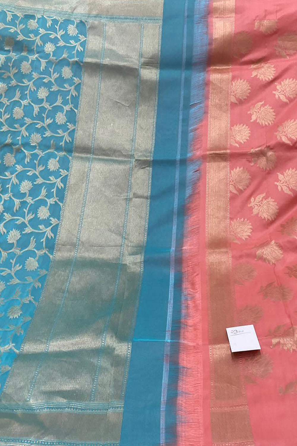 Pink Banarasi Handloom Pure Katan Silk Three Piece Unstitched Suit Set