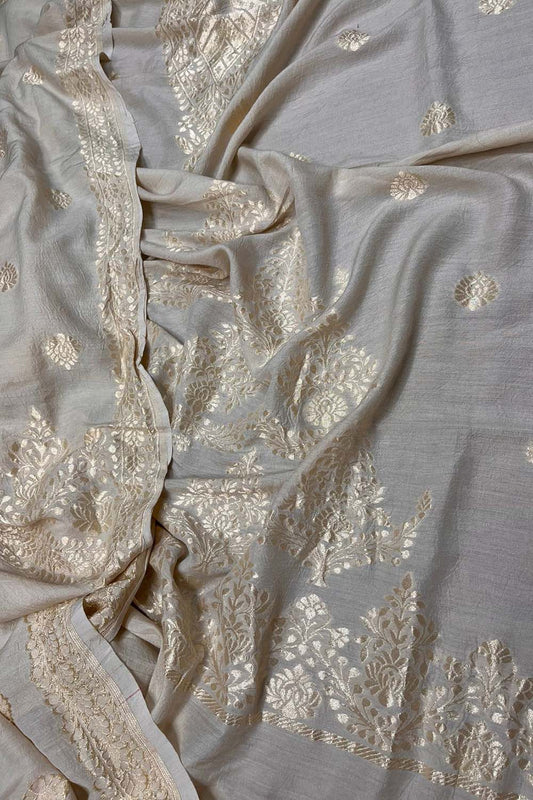 Exquisite Dyeable Banarasi Moonga Silk Suit - Luxurion World