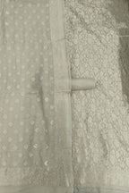 Pastel Banarasi Moonga Silk 3-Piece Unstitched Suit Set - Luxurion World