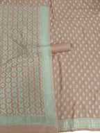 Elegant Peach Banarasi Pure Moonga Silk Suit Set - Luxurion World