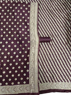 Elegant Maroon Banarasi Pure Moonga Silk Suit Set - Luxurion World