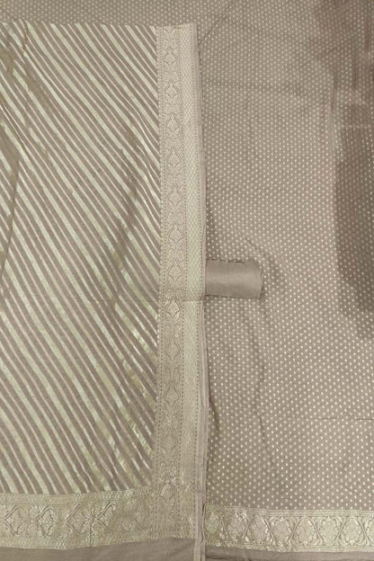 Pastel Banarasi Georgette Three Piece Unstitched Suit Set - Luxurion World