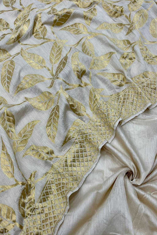 Dazzling Dyeable Banarasi Moonga Silk Unstitched Suit Set - Luxurion World