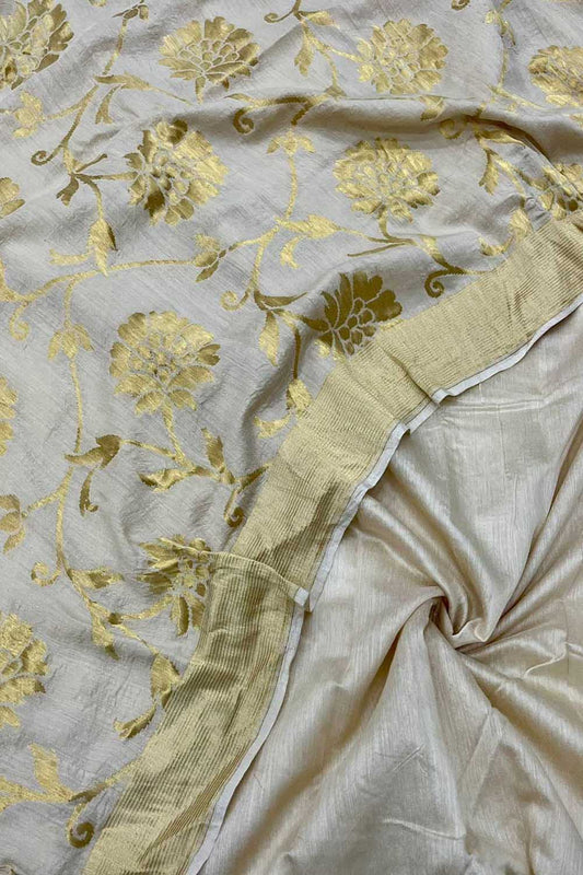 Dazzling Dyeable Banarasi Moonga Silk Unstitched Suit Set - Luxurion World