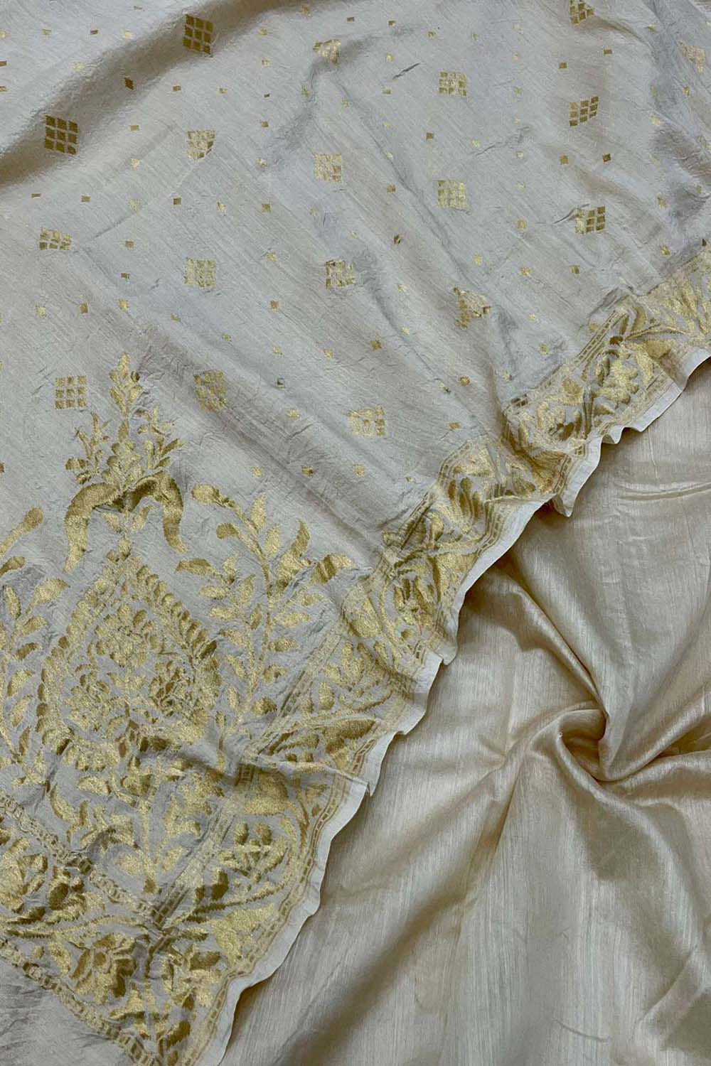 Dazzling Dyeable Banarasi Moonga Silk Unstitched Suit Set - Luxurion World